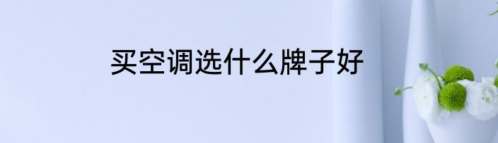 买空调选什么牌子好