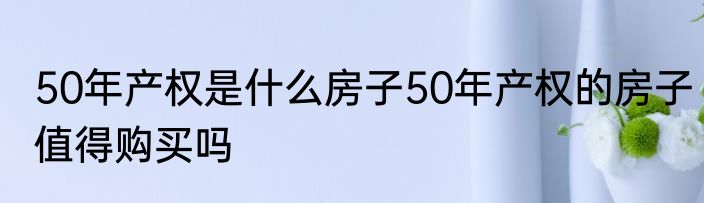 50年产权是什么房子50年产权的房子值得购买吗