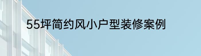 55坪简约风小户型装修案例