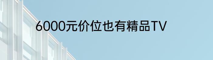 6000元价位也有精品TV