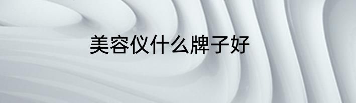美容仪什么牌子好
