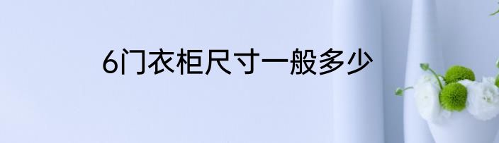 6门衣柜尺寸一般多少