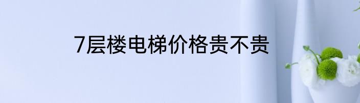 7层楼电梯价格贵不贵