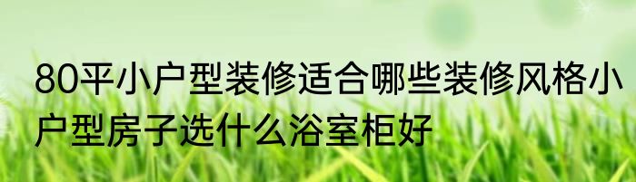 80平小户型装修适合哪些装修风格小户型房子选什么浴室柜好