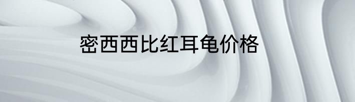 密西西比红耳龟价格