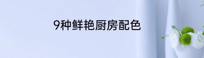 9种鲜艳厨房配色