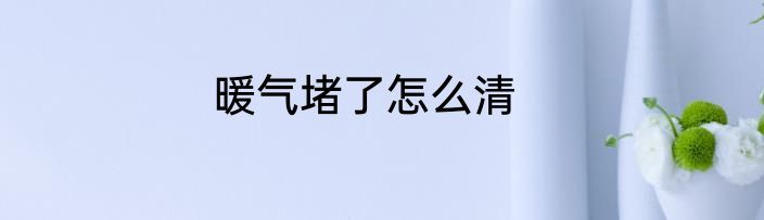 暖气堵了怎么清