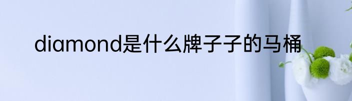 diamond是什么牌子子的马桶