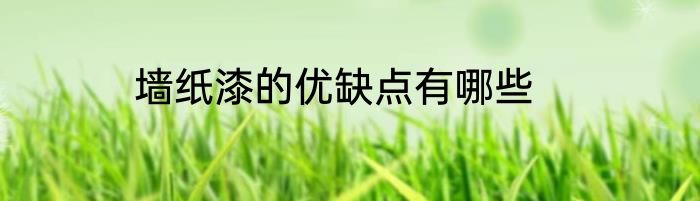 墙纸漆的优缺点有哪些