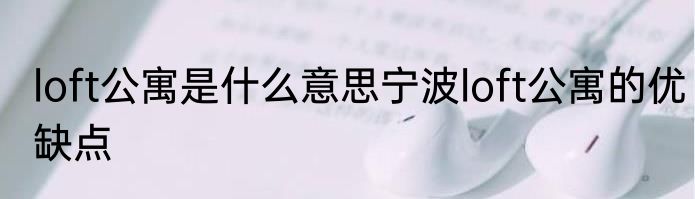 loft公寓是什么意思宁波loft公寓的优缺点