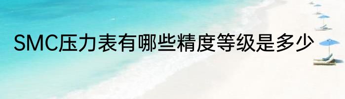 SMC压力表有哪些精度等级是多少
