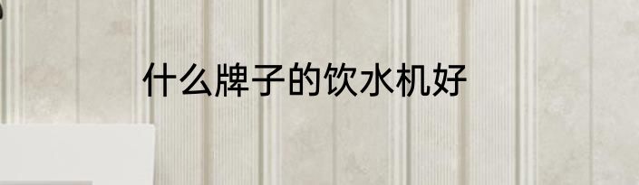 什么牌子的饮水机好