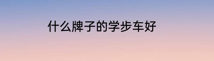 什么牌子的学步车好