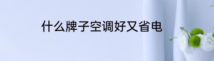 什么牌子空调好又省电