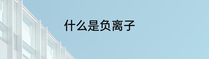 什么是负离子