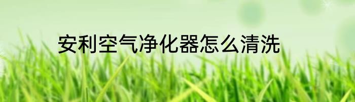 安利空气净化器怎么清洗