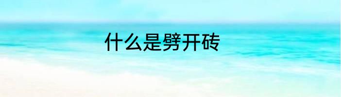 什么是劈开砖