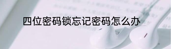 四位密码锁忘记密码怎么办