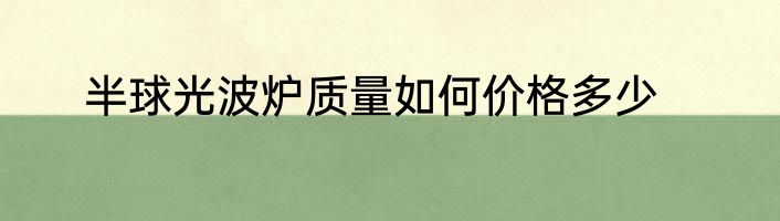 半球光波炉质量如何价格多少