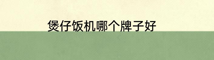 煲仔饭机哪个牌子好