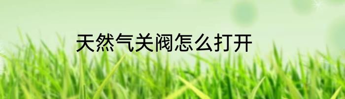 天然气关阀怎么打开