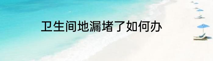 卫生间地漏堵了如何办