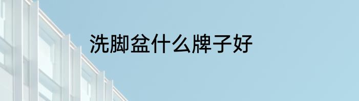 洗脚盆什么牌子好