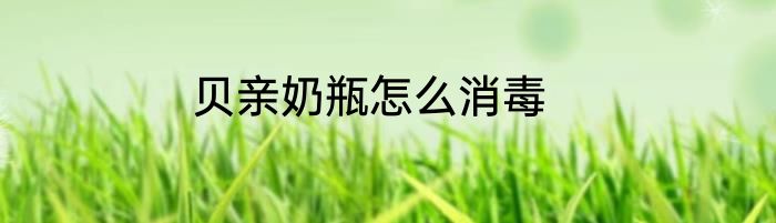 贝亲奶瓶怎么消毒