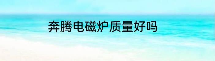 奔腾电磁炉质量好吗