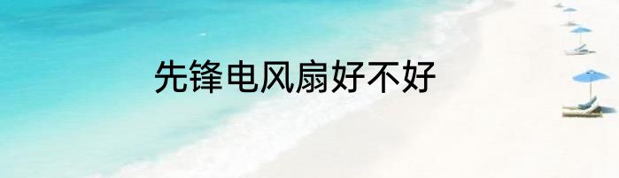 先锋电风扇好不好