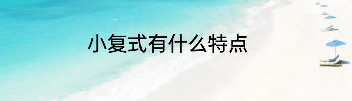 小复式有什么特点