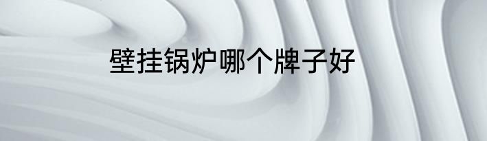 壁挂锅炉哪个牌子好