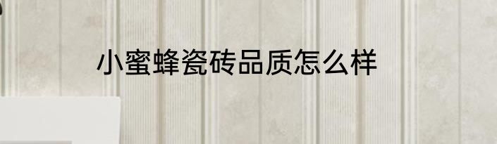 小蜜蜂瓷砖品质怎么样
