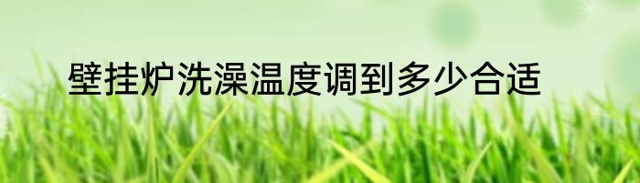壁挂炉洗澡温度调到多少合适