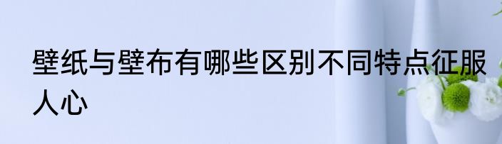 壁纸与壁布有哪些区别不同特点征服人心