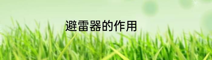 避雷器的作用