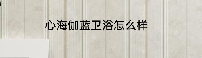 心海伽蓝卫浴怎么样