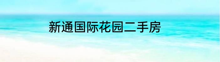 新通国际花园二手房