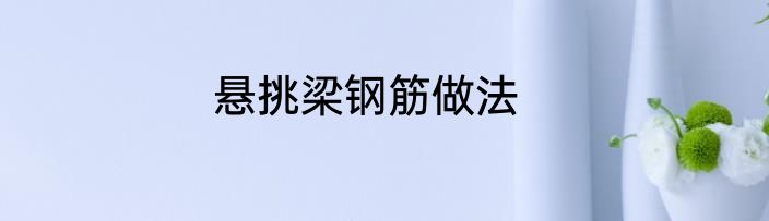 悬挑梁钢筋做法