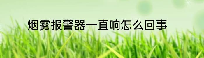 烟雾报警器一直响怎么回事