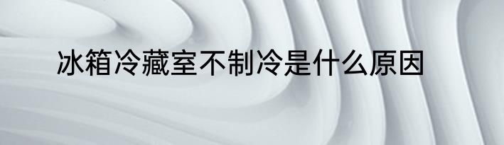 冰箱冷藏室不制冷是什么原因
