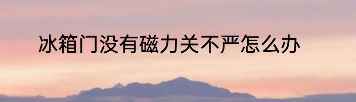 冰箱门没有磁力关不严怎么办