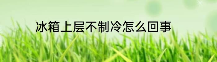 冰箱上层不制冷怎么回事