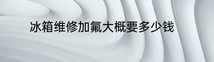 冰箱维修加氟大概要多少钱