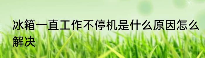 冰箱一直工作不停机是什么原因怎么解决