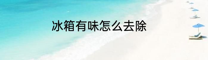 冰箱有味怎么去除
