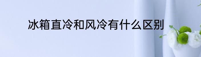 冰箱直冷和风冷有什么区别