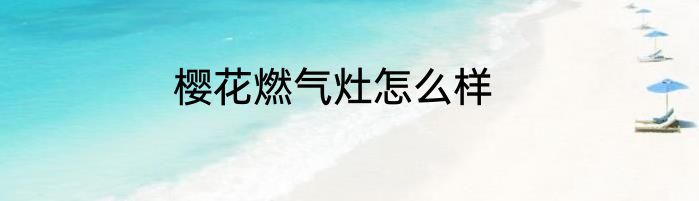 樱花燃气灶怎么样