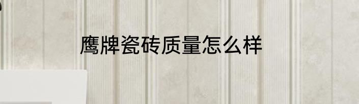 鹰牌瓷砖质量怎么样