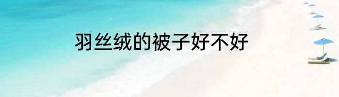 羽丝绒的被子好不好